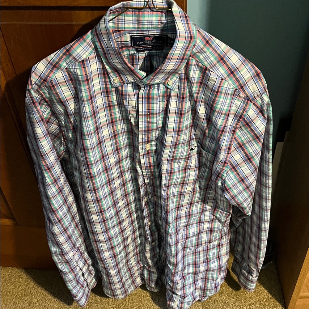 Vineyard Vines Men's Colorful Plaid Button Down Shirt